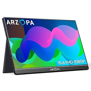 ARZOPA Portable Monitor 15.6'' FHD 1080P Portable Laptop